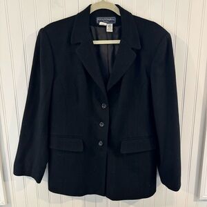 Vintage Norton McNaughton Black Wool Blazer Jacket